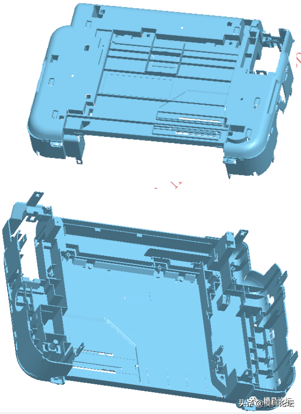 打印机底壳热流道注塑模设计+3d-1.jpg