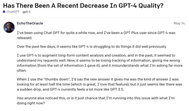 GPT-4 被曝“变蠢”！为了降本，OpenAI 偷偷搞“小动作”？-2.jpg
